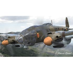 He-111 German Bomber WW2 V-Ray